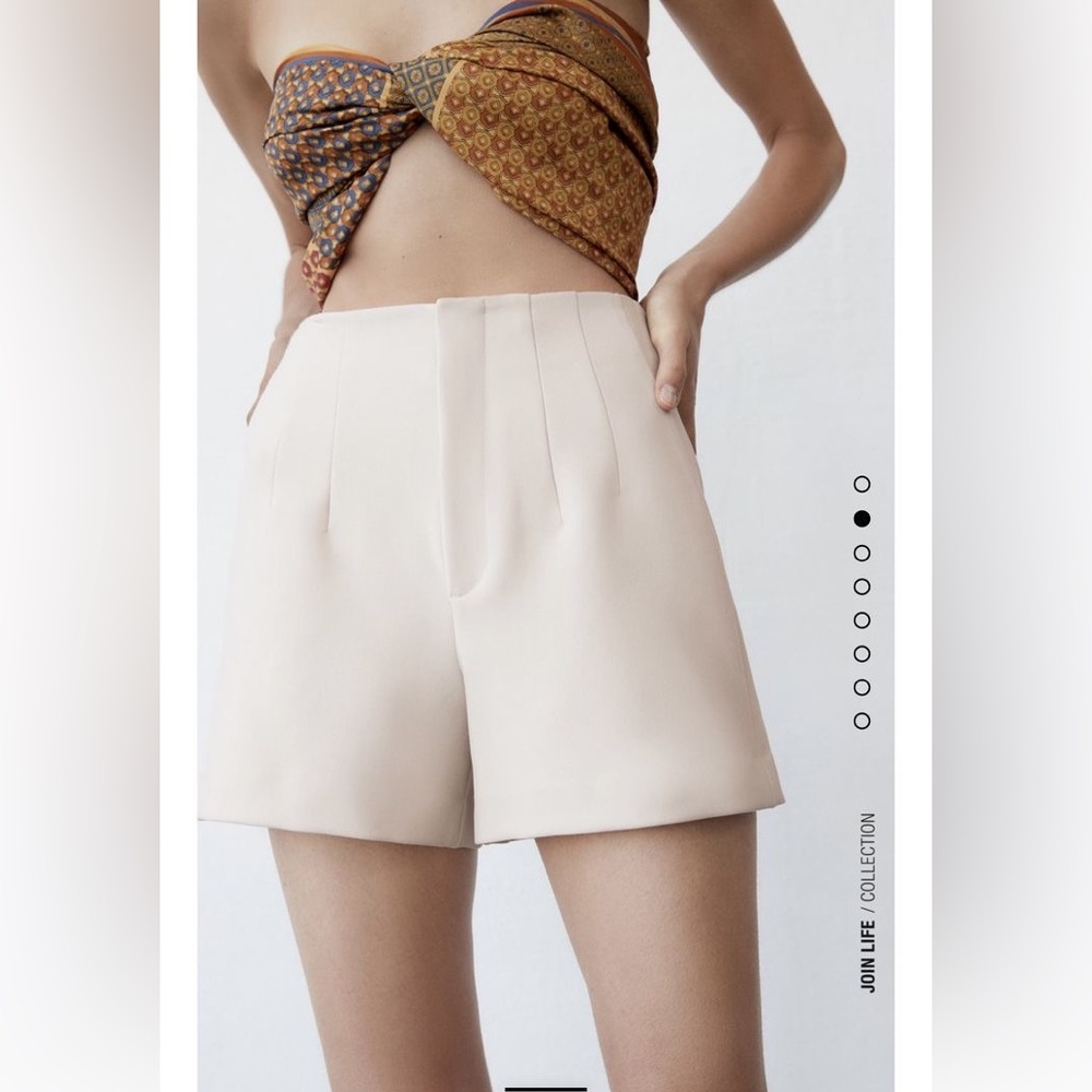 NWT ZARA Pleated Trouser Shorts